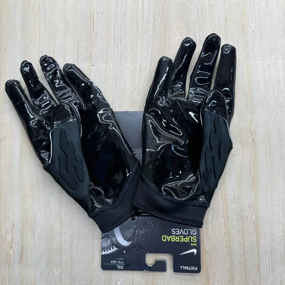 NEW Jordan Superbad 6.0 Football Gloves Black NFL Logo Sz 2XL DX4476-091